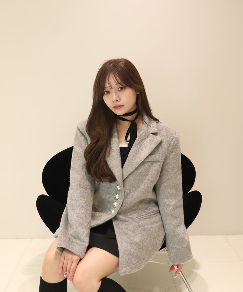 pellsiana ペルシャナ シャギージャケット gray shaggy jacket | pellsiana