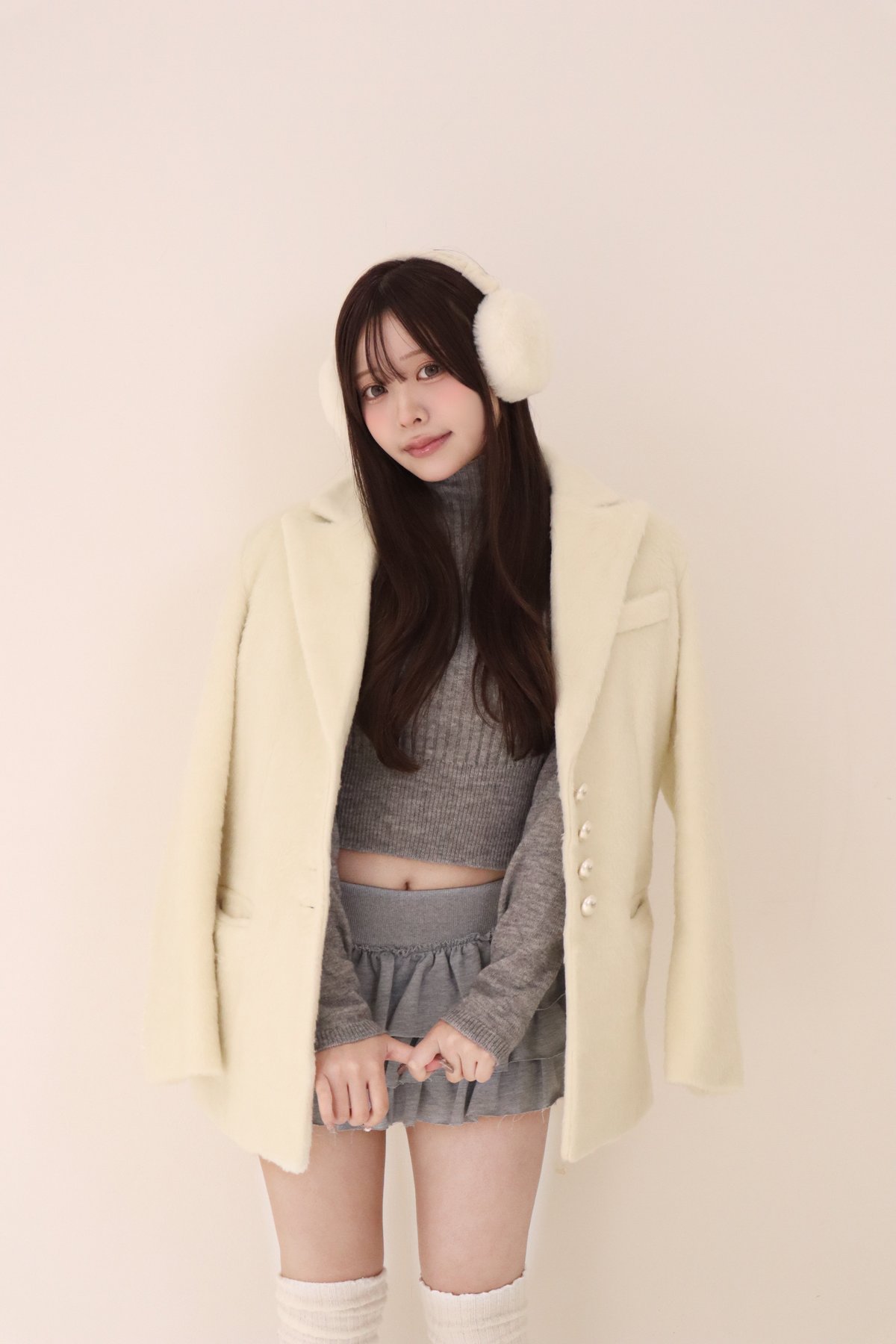 ivory shaggy jacket | pellsiana