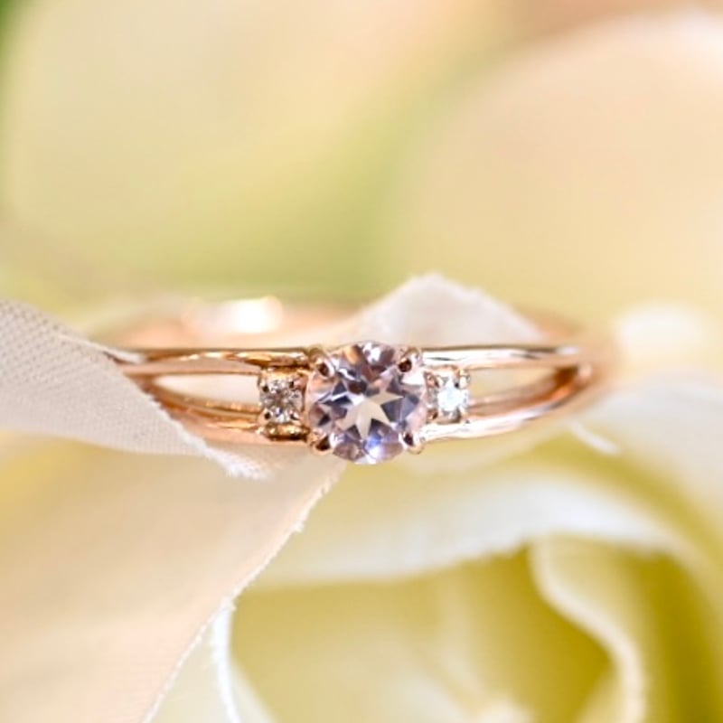 K18PG モルガナイトリング | エレガンスアライ