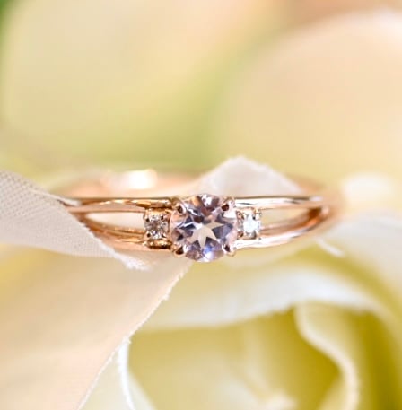 モルガナイト　K18 指輪 K18PG モルガナイトリング | エレガンスアライ