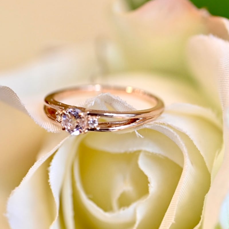 K18PGモルガナイトリング GSTV K18PG モルガナイトリング 約1.00ct