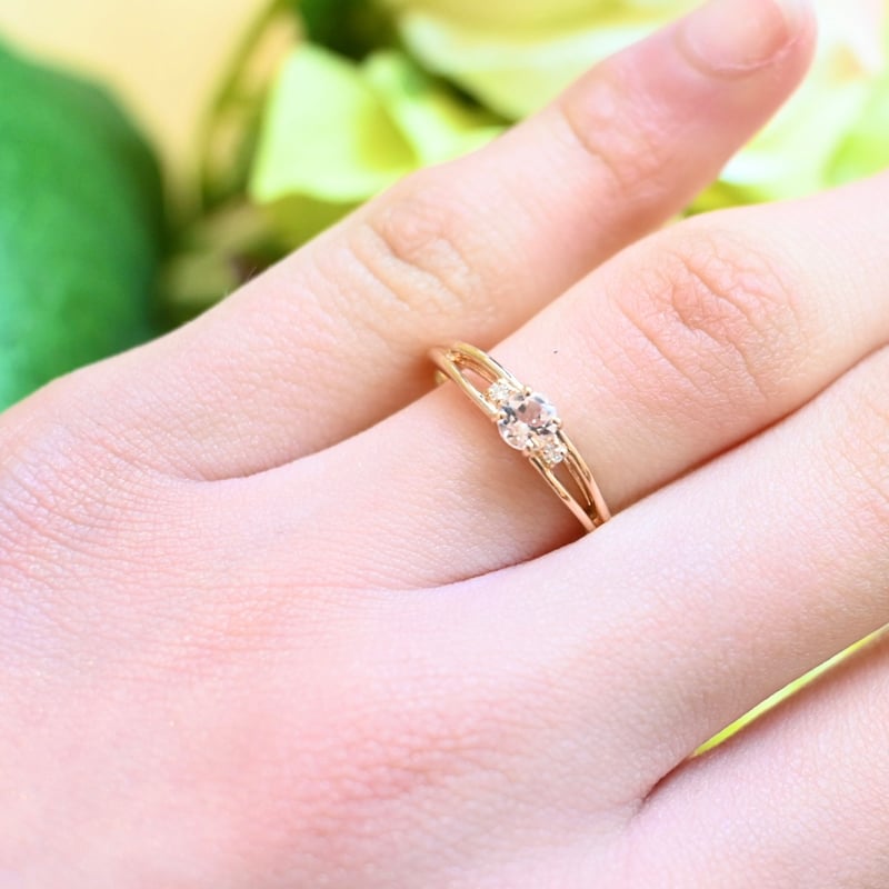 K18PG モルガナイトリング | エレガンスアライ