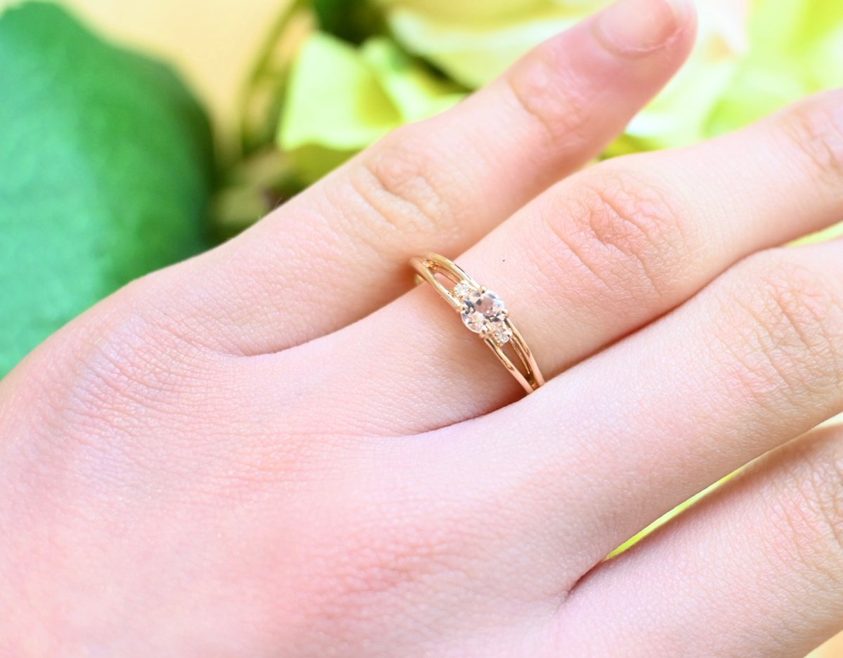 K18PG モルガナイトリング | エレガンスアライ