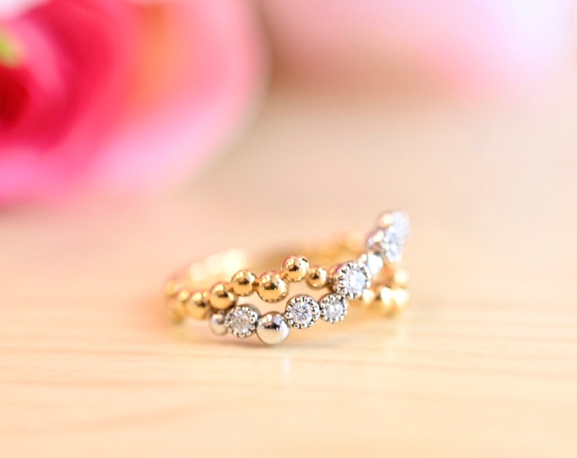 e.m. ピンキー リングK18 ダイヤ0.03ct ねぴ様 e.m. ピンキー リングK18 ダイヤ0.03ct ねぴ様 e.m. ピンキー リング