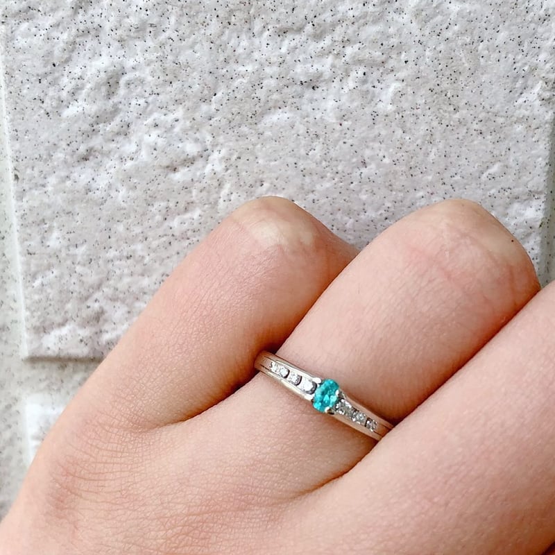 パライバトルマリンリング☆プラチナリング