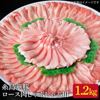 糸島華豚ロース肉　しゃぶしゃぶ用　1.2kg