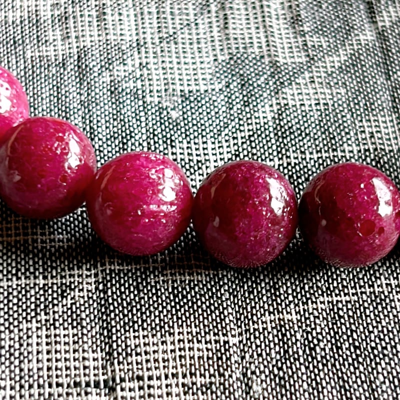 非加熱　天然色　ルビーブレスレット　2-2 K様専用】ミャンマー産非加熱ルビーのブレスレット | 霽月洞