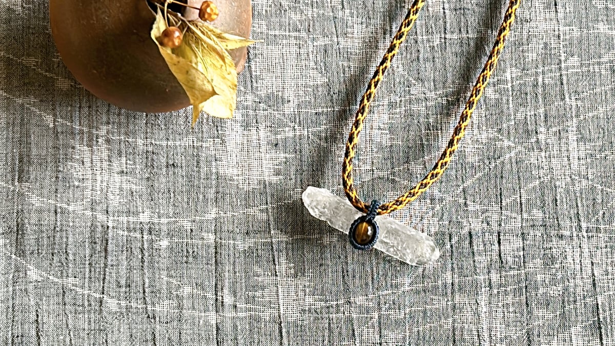 タイガーアイとペルー組紐のチョーカー | 霽月洞-seigetsudou-鉱物