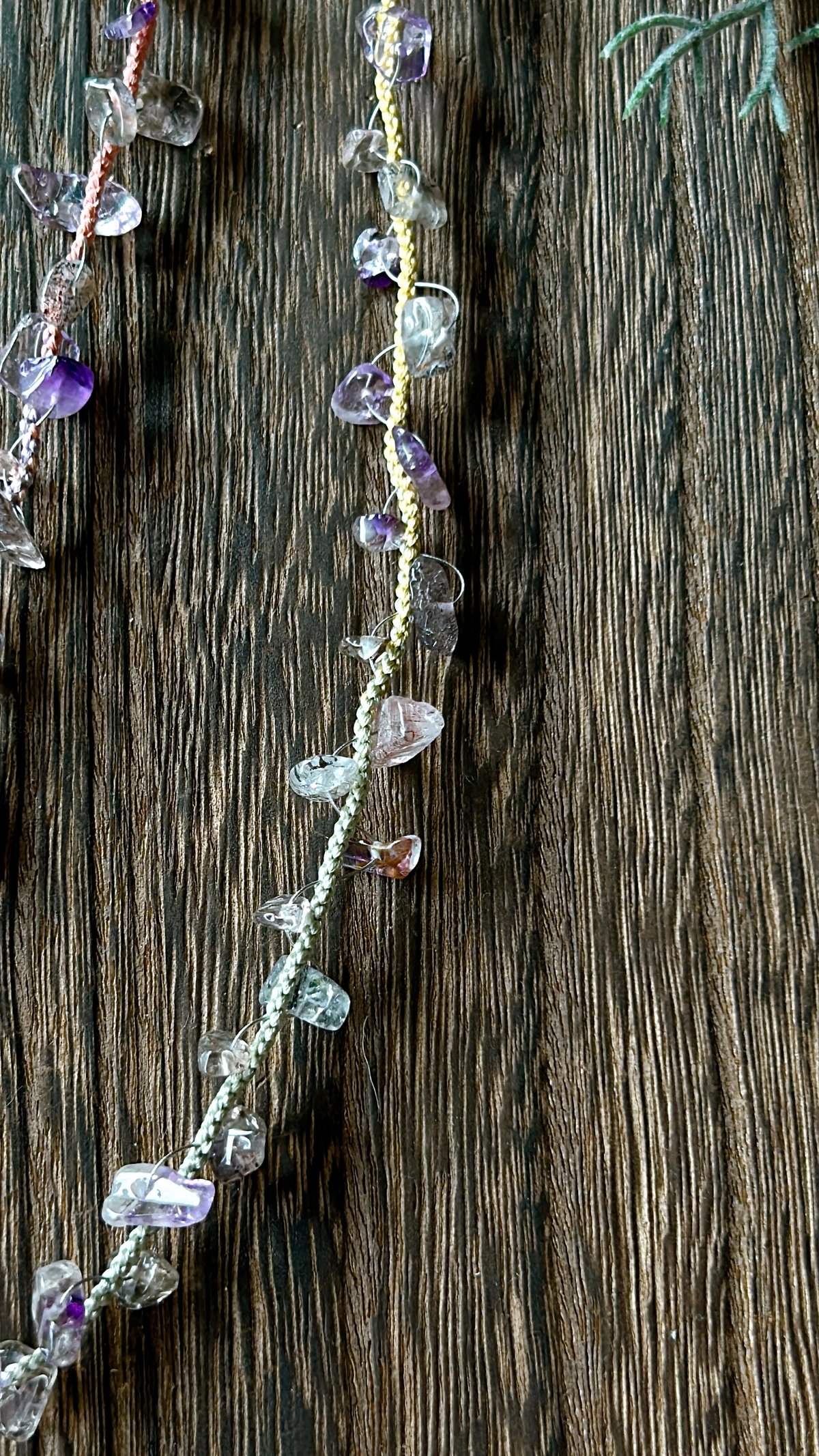 スーパーセブンさざれの組紐ネックレス | 霽月洞-seigetsudou-鉱物