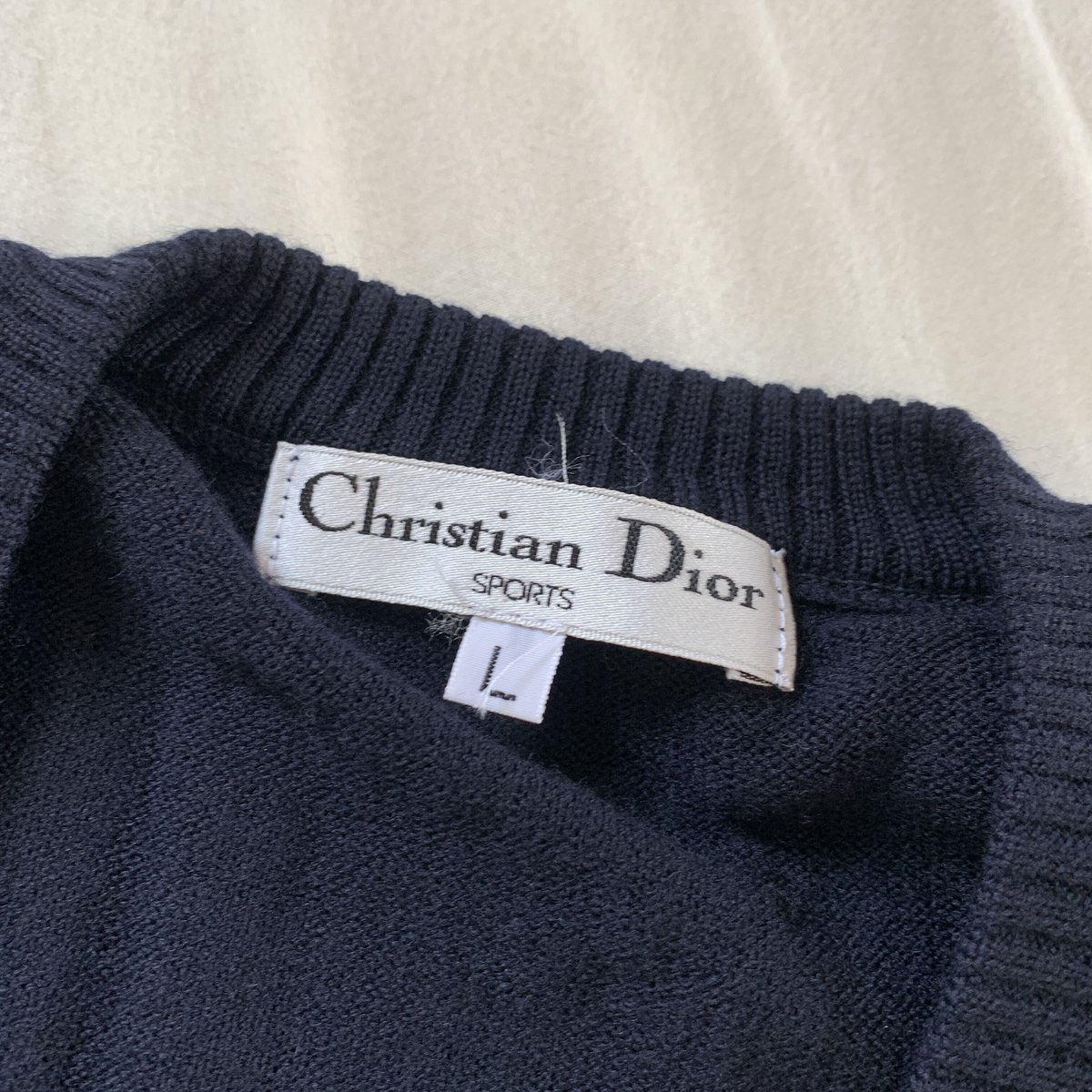 【極美品】Christian Dior ヴィンテージ エンボスニット デカロゴ