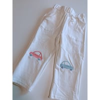 【即納販売】車アップリケのストレッチパンツ