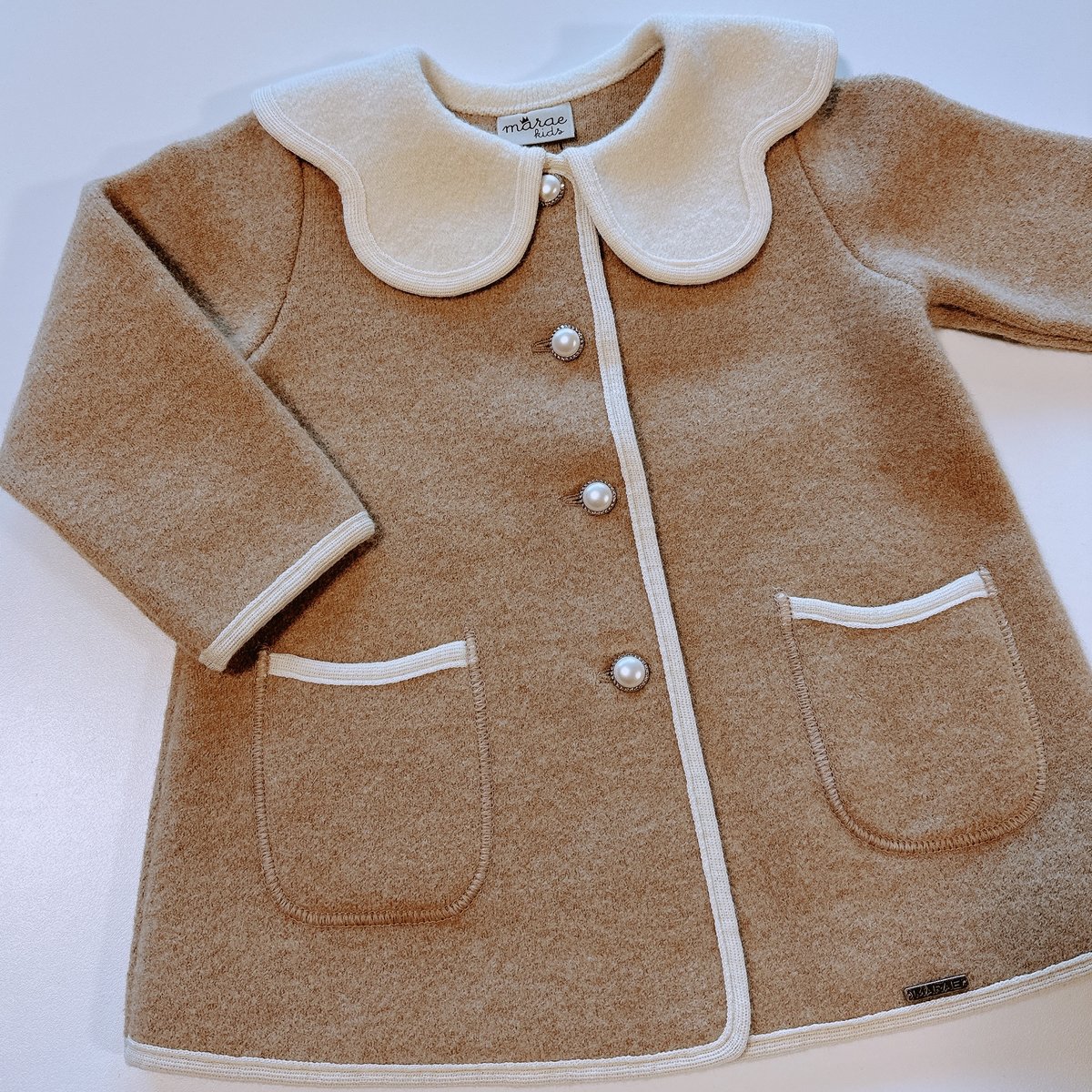 marae kids マラエキッズ ウールコート 3~4才 即納販売】MARAE KIDS/Merino Wool Girl's Coat | mama