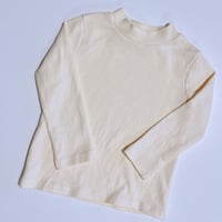 【即納販売】（クリーム）モックネックロングTシャツ