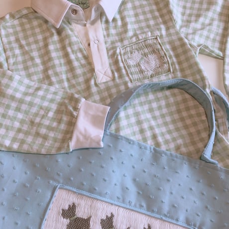 【即納販売】Green Gingham Check POLO🍀