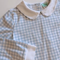 【即納販売】gingham 丸襟シャツ