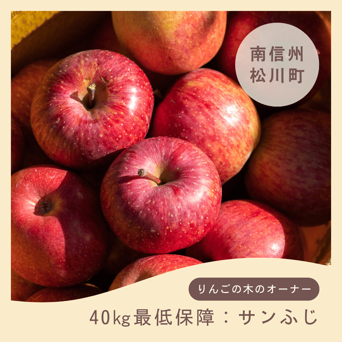 40kg最低保障コース【サンふじ】 | 【南信州まつかわ】りんご・なしの