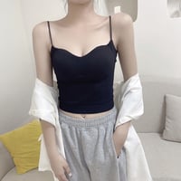 【背中開き　キャミソール　ブラ】5color