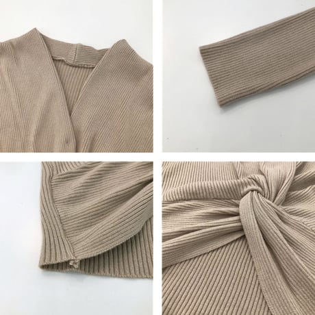 【深Vネックツイストニット】3color