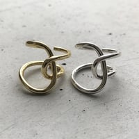 【18K silver ワイドクロス リング】2color