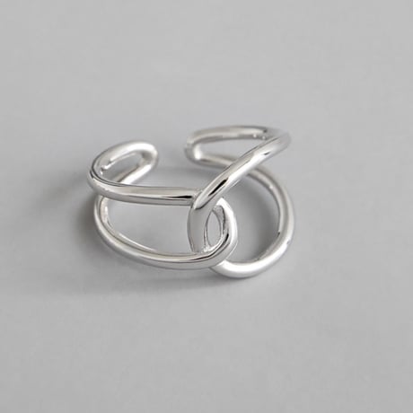【18K シルバー センター クロスリング】2color