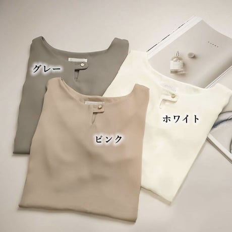 【5部丈　フレアスリーブ　ブラウス】3color