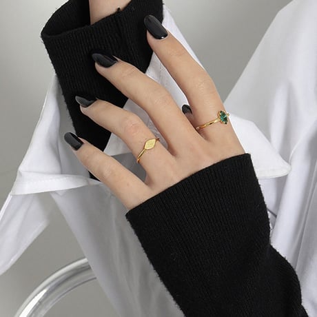 【18K silver ジルコニア リング】