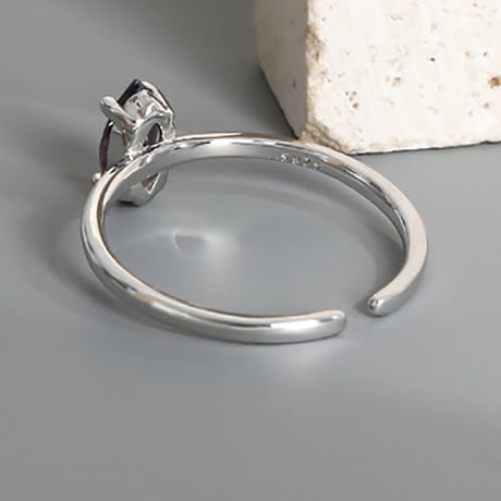 【18K silver ジルコニア リング】