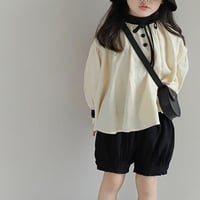 【ふんわりナチュラルブラウス 裾フリルパンツ】