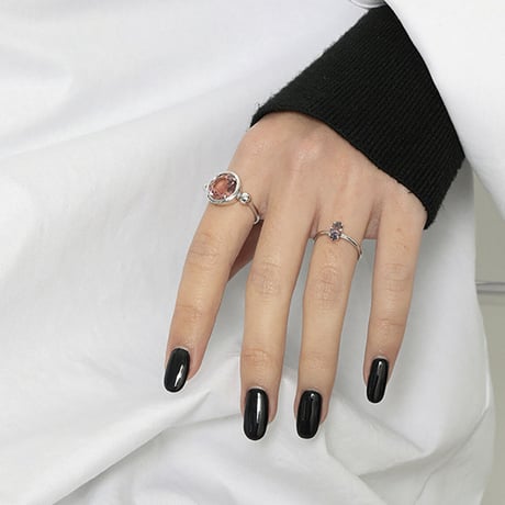 【18K silver ジルコニア リング】