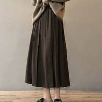 【ソフトウールタッチ　プリーツスカート】3color