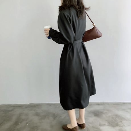 【シワになりにくいベーシックワンピース】2color