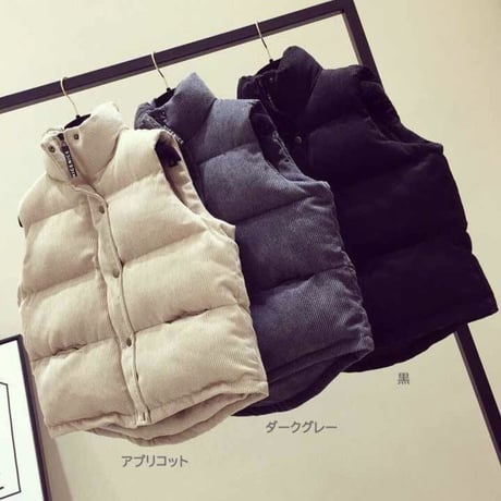 【レイヤードスタイル コーデュロイベスト】3color