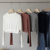 【ベーシックショート丈Tシャツ】4color