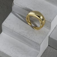 【18K シルバー センターシィク サイド2ライン リング】2color