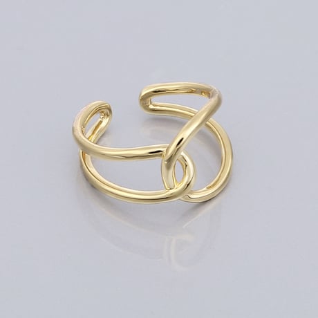 【18K シルバー センター クロスリング】2color