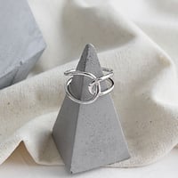 【18K シルバー センター クロスリング】2color
