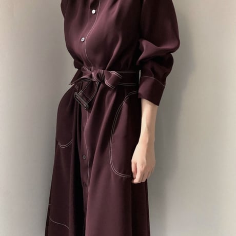【立体的デザイン　2wayシャツワンピ】2color