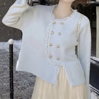 【アシンメトリー裾　ショートコート】3color