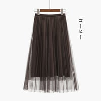 【ミディアム丈チュールスカート】5color