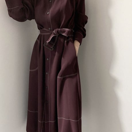 【立体的デザイン　2wayシャツワンピ】2color