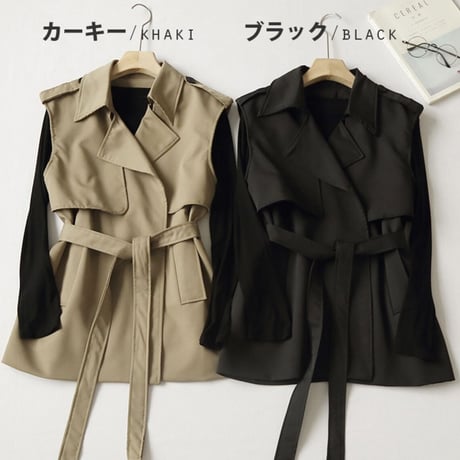 【フレンチベスト＆ベーシックTシャツ2点セット】2color