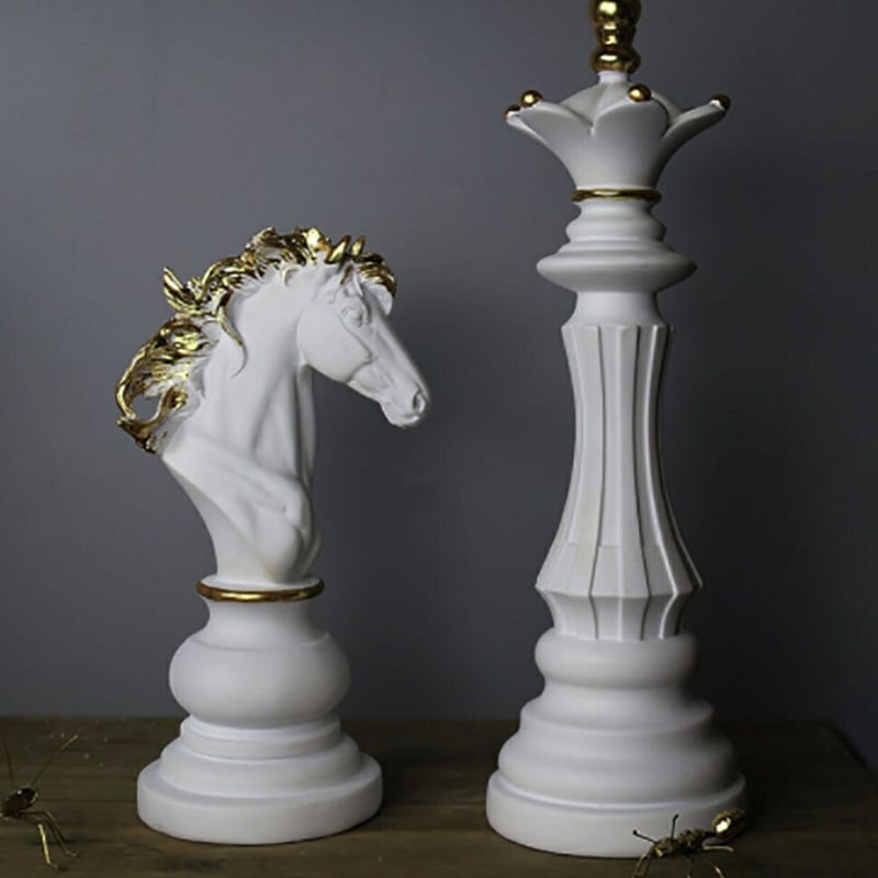 ナイトクイーンキング チェス駒セット オブジェ 3個セット ナイト