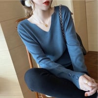 【Vネックセーター】7color