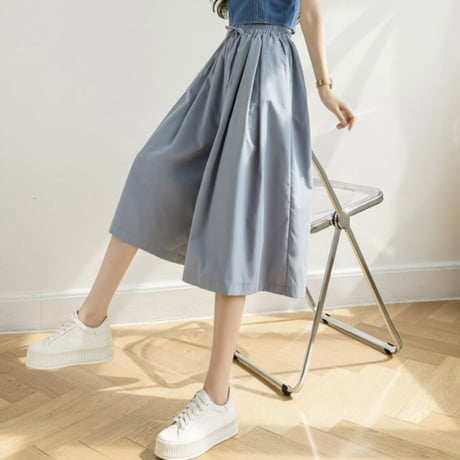 【上品に体型カバー　ワイドパンツ】