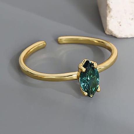 【18K silver ジルコニア リング】