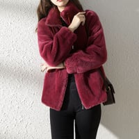 【フェイクファーコート】7color