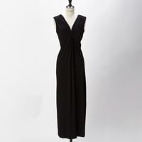 Center drape dress（ロング・ブラックS）