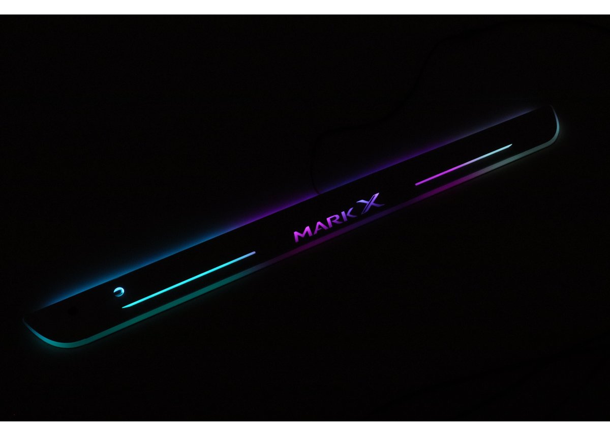 マークX GRX130 スカッフプレート 左右セット イルミネーション ドア GRX130系 マークX 用 MARK X 光るスカッフプレート | custom shop