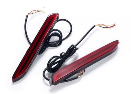 ★新モデル★ オープニングモーション付 流れる ファイバーLED リフレクター★ウインカー トヨタ ダイハツ シーケンシャルウィンカー テールランプ バック 左右セット 汎用【CH-ORLRT#】