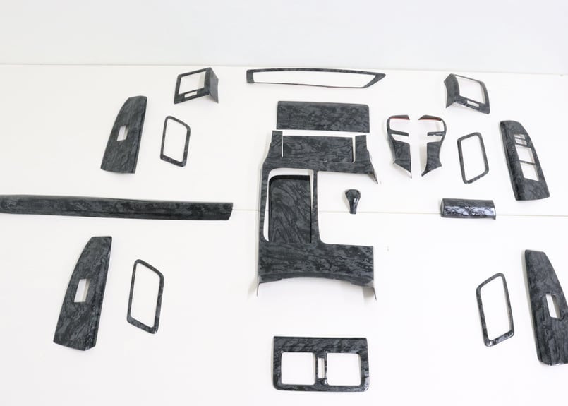 ◇GRX130 マークX用 黒木目調 インテリアパネル 内装パネル 21点